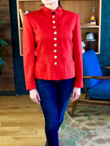 Red Silk Blazer