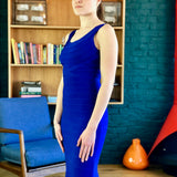 Cobalt-Blue Aleah Bandage Floor-Length Dress