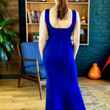 Cobalt-Blue Aleah Bandage Floor-Length Dress
