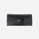 Black Patent Leather Continental Wallet