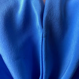 Blue Sleeveless Silk Top