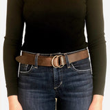Brown Leather Adjustable Belt