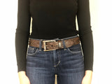 Brown Embossed Leather Belt
