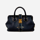 L'Ingenieux PM Black Suhali Leather Tote