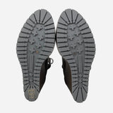 Brown Leather Platform Wedge Sandals