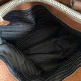 Brown Vitello Daino Side Pocket Tote