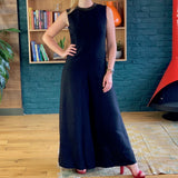 Black Sleeveless Wide Leg Jumpsuit