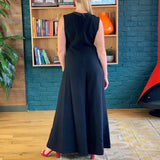 Black Sleeveless Wide Leg Jumpsuit