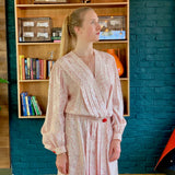 Long Sleeve Silk Wrap Dress