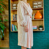 Long Sleeve Silk Wrap Dress