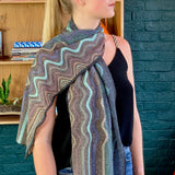 Metallic Multicolored Knit Scarf