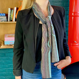 Metallic Multicolored Knit Scarf