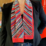 Multicolored Rectangular Silk Scarf