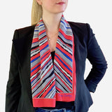 Multicolored Rectangular Silk Scarf