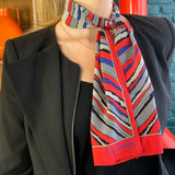 Multicolored Rectangular Silk Scarf