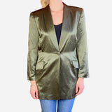 Metallic Green Oversized Blazer