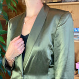 Metallic Green Oversized Blazer