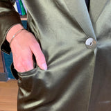 Metallic Green Oversized Blazer