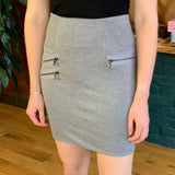 Gray Mini Bodycon Skirt