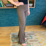Brown Wool Wide-Leg Pants