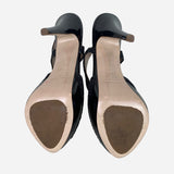 Black Sequin Platform Pumps