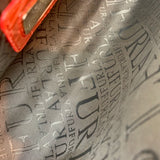 Red Embossed Leather Shoulder Bag