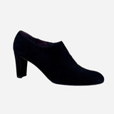 Black Suede Low-Heeled Ankle Boots