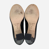 Black Patent Leather Round-Toe Pumps