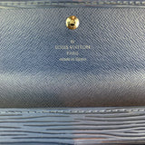 Blue Epi Leather Sarah Wallet