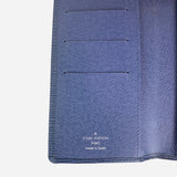 Blue Epi Leather Pocket Checkbook Cover
