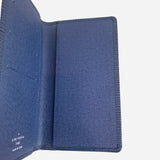 Blue Epi Leather Pocket Checkbook Cover