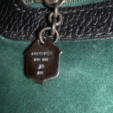 Black Leather Horse Drawstring Shoulder Bag