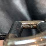 Black Leather Horse Drawstring Shoulder Bag