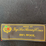 Black Double-Breasted Notch-Lapel Wool Coat