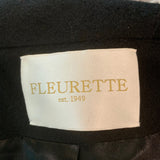 Black Double-Breasted Notch-Lapel Wool Coat