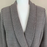 Gray Shawl Collar Knit Blazer