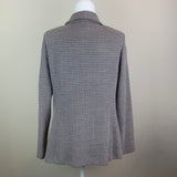 Gray Shawl Collar Knit Blazer
