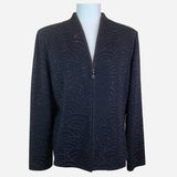 Black Embellished Knit Evening Jacket