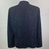 Black Embellished Knit Evening Jacket