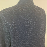 Black Embellished Knit Evening Jacket