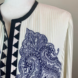 Multicolor Lightweight Pleated Silk Jacket