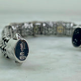 18K Yellow Gold and Sterling Silver Quartz Classic Chain Bracelet