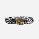 18K Yellow Gold and Sterling Silver Classic Chain Bracelet