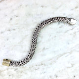 18K Yellow Gold and Sterling Silver Classic Chain Bracelet