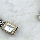 18K Yellow Gold and Sterling Silver Classic Chain Bracelet