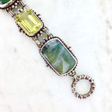 Sterling Silver Multistone Link Bracelet