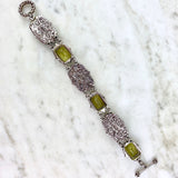 Sterling Silver Multistone Link Bracelet