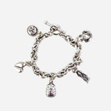 Sterling Silver Animal Five Charm Bracelet
