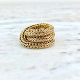 18K Yellow Gold Classic Chain Coil Ring