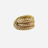 18K Yellow Gold Classic Chain Coil Ring